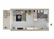 Grundriss Renovierte 1-Zimmer-Wohnung in Bestlage Sendling