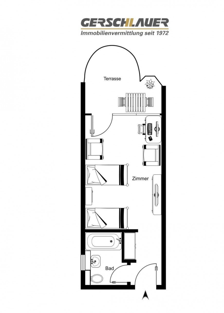 Grundriss Etagenwohnung M�nchen