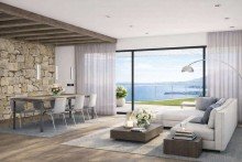 Modernes Wohnzimmer mit Blick �ber den Gardasee Exklusive Villa mit Privat-Resort-Charakter in Bestlage am Gardasee