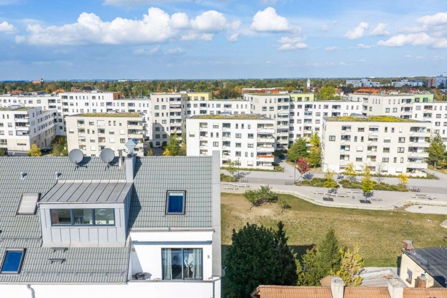 Dachterrasse von oben Maisonettewohnung M�nchen