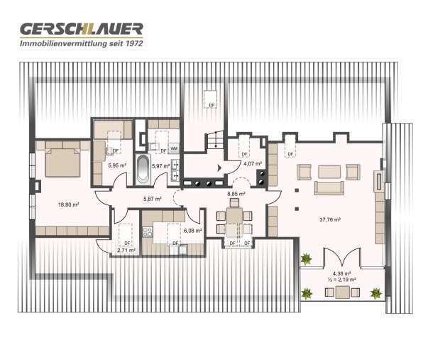 Grundriss Dachgeschoss Mehrfamilienhaus Grafing