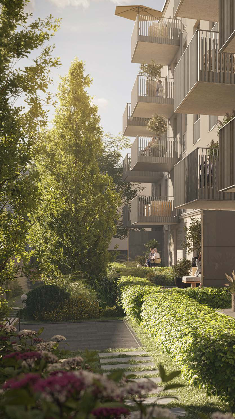 Gartenansicht Etagenwohnung M�nchen