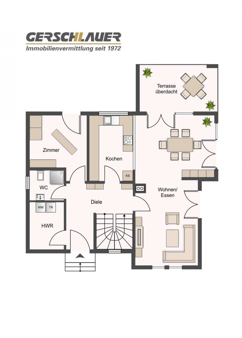 Grundriss Ergeschoss Einfamilienhaus Egling