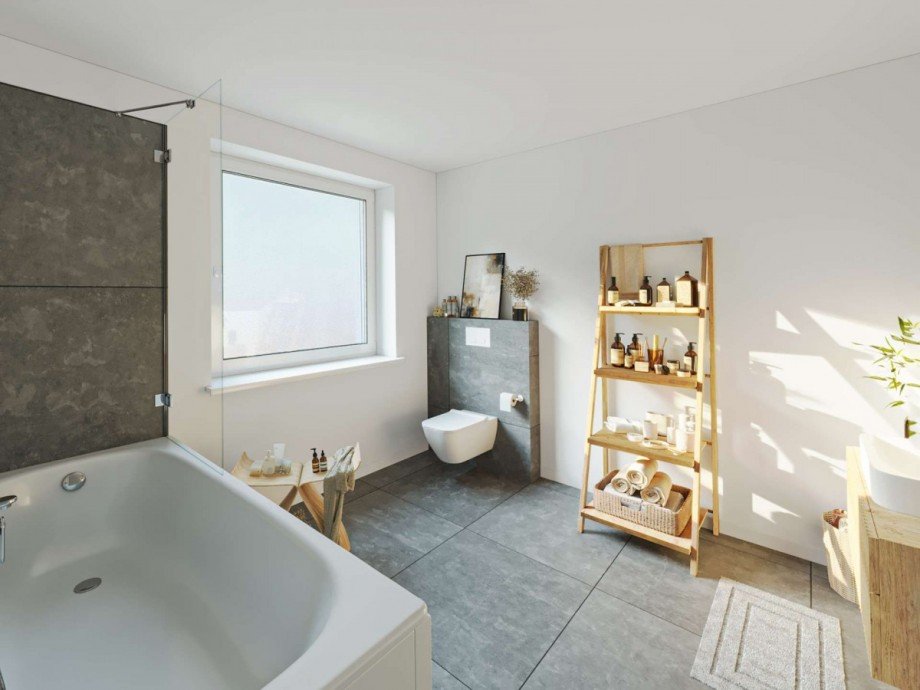 Badezimmer Animation Einfamilienhaus M�nchen