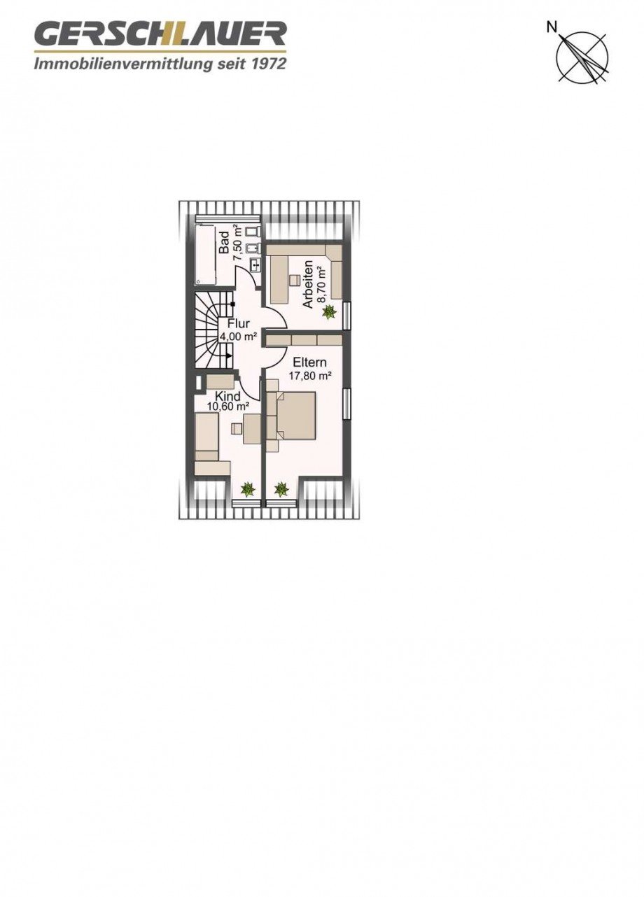 Grundriss DG Doppelhaush�lfte M�nchen