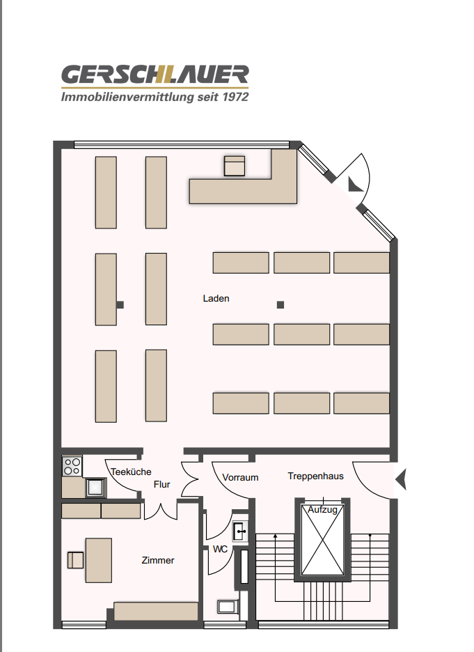Grundriss Amalienstra�e 9 Einzelhandel M�nchen