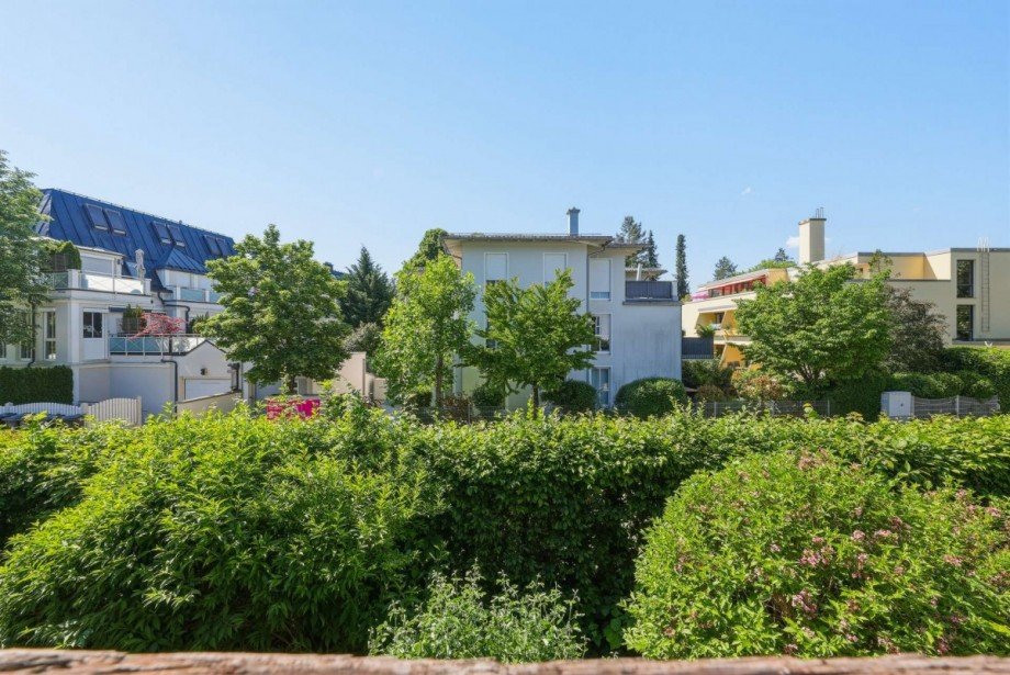 Ausblick vom Wohnzimmer Etagenwohnung M�nchen