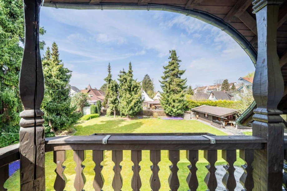 Blick vom Balkon Einfamilienhaus M�nchen