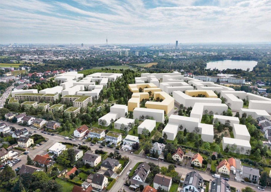 Luftaufnahme der Nachbarschaft Etagenwohnung M�nchen