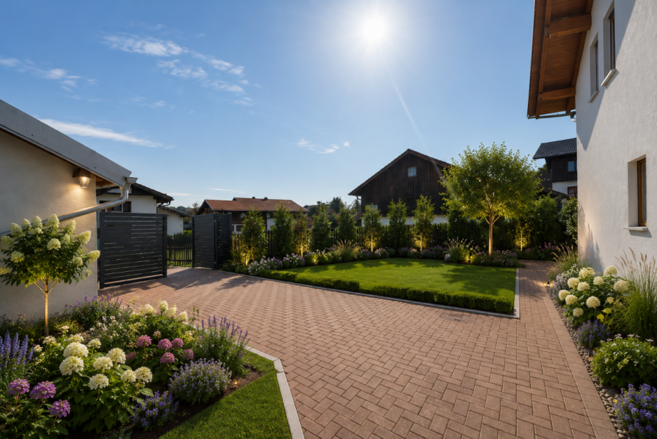 so k�nnte der Garten aussehen Einfamilienhaus Egling