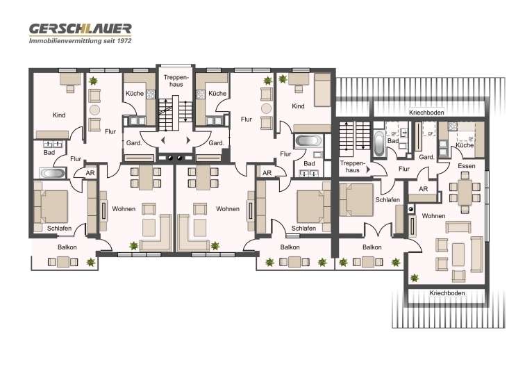 Grundriss 2. OG Mehrfamilienhaus Grafing