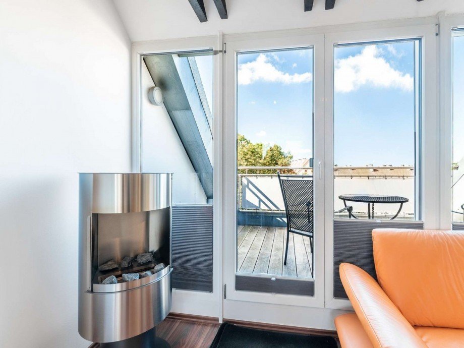 Terrassenblick vom Wohnzimmer Terrassenwohnung M�nchen
