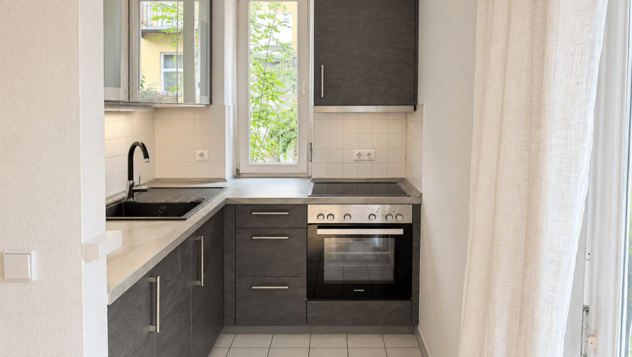 Moderne Einbauk�che Erdgeschosswohnung M�nchen