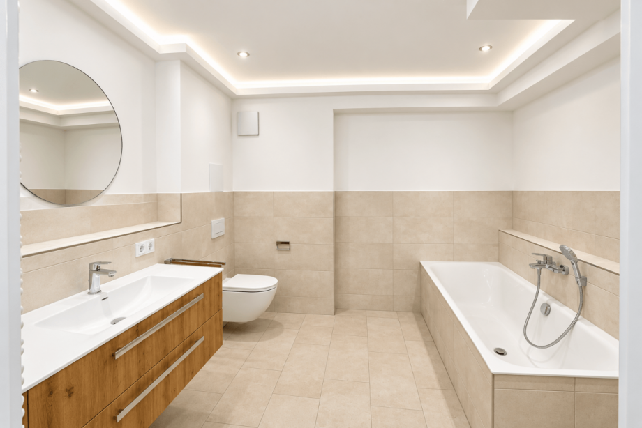 kleines Badezimmer Dachgeschosswohnung M�nchen