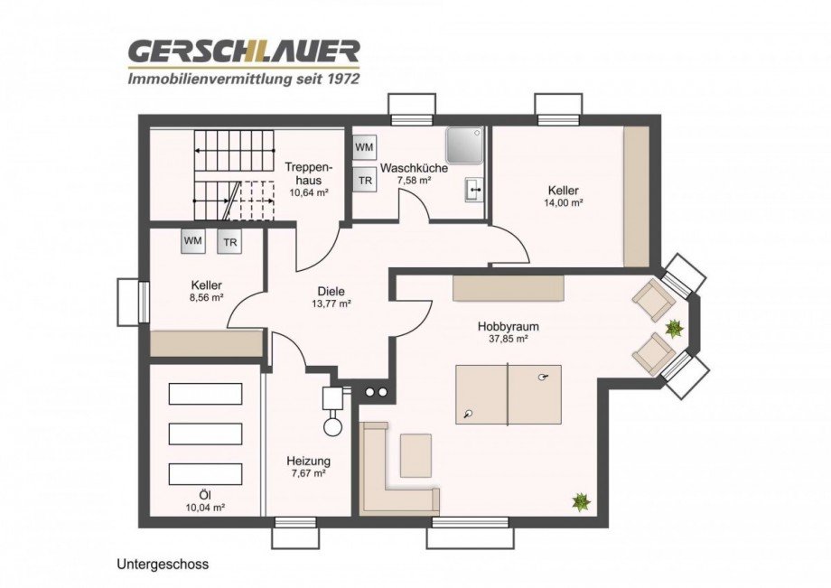 UG Grundriss Zweifamilienhaus Tutzing