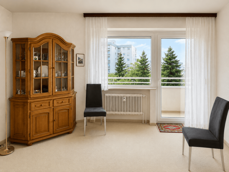 Schlafzimmer mit Balkon Etagenwohnung M�nchen