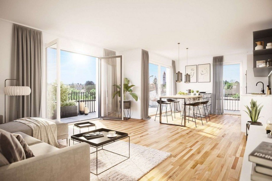 Wohnzimmer Etagenwohnung M�nchen