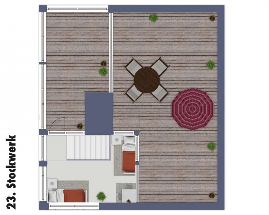 Dachterrasse/Wintergarten Penthousewohnung M�nchen